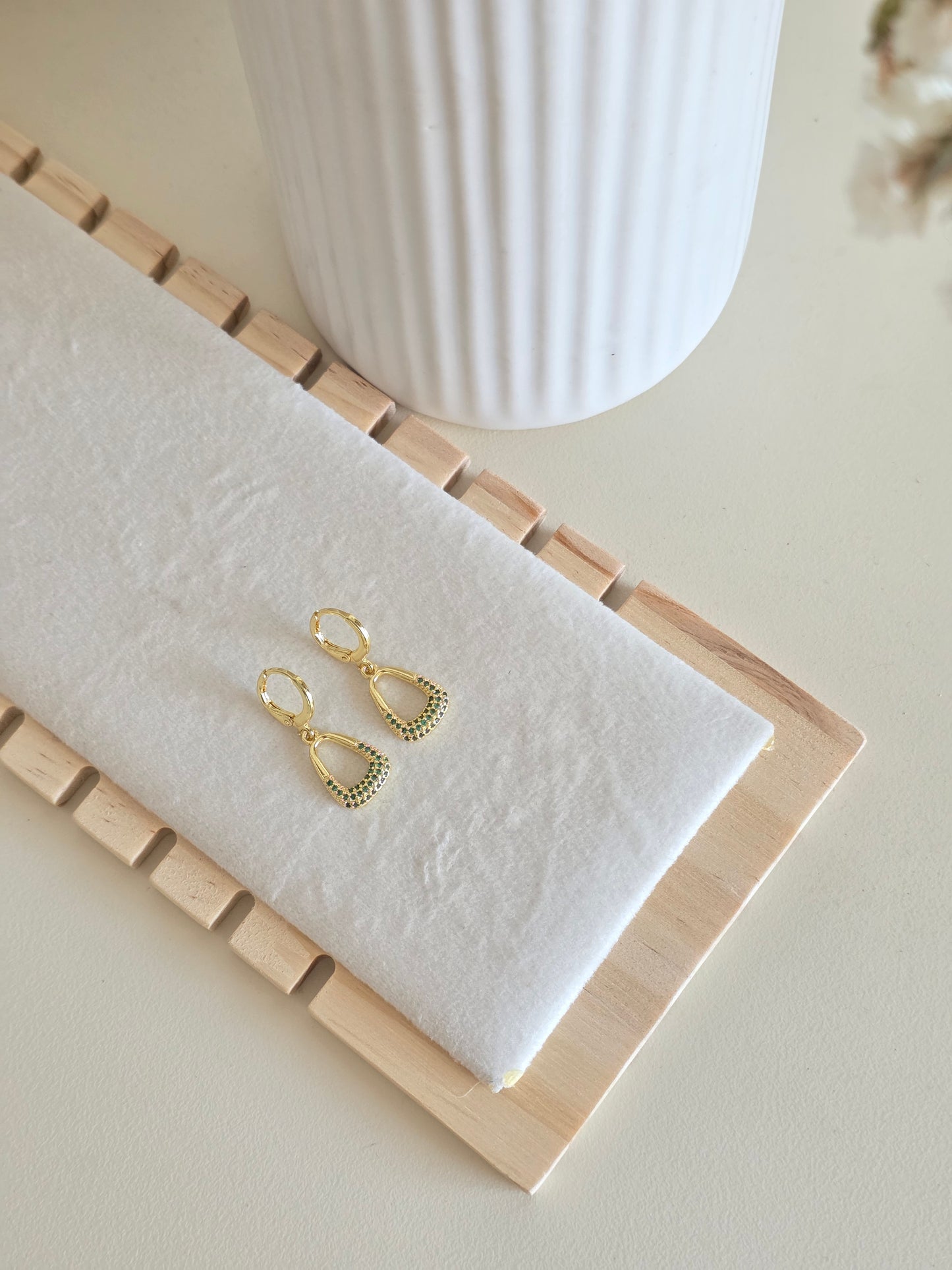 Green Drop Earring