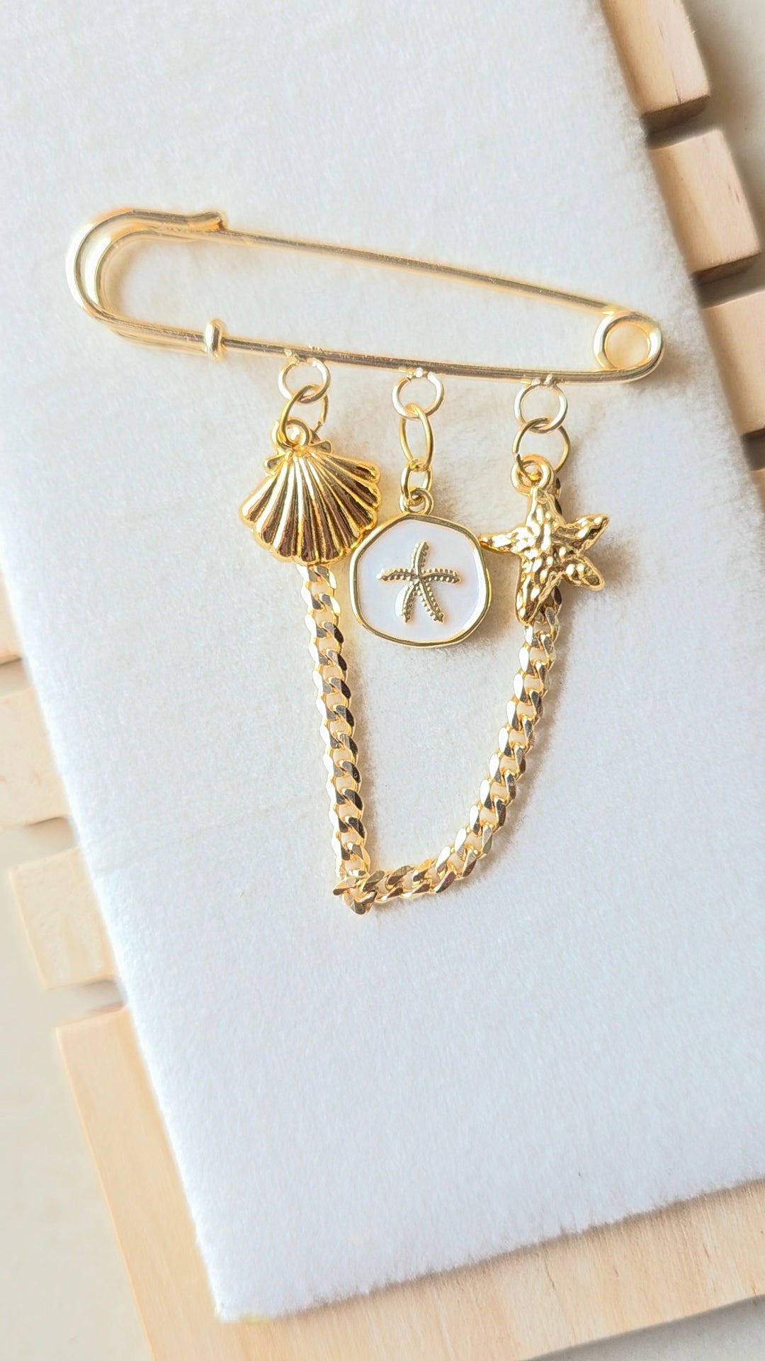 Shell Charm Brooch