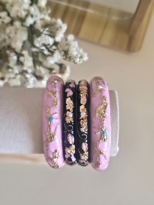 Pink Black Floral Combo