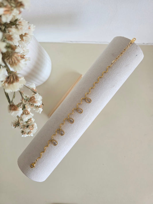 Crystal Raindrops Bracelet