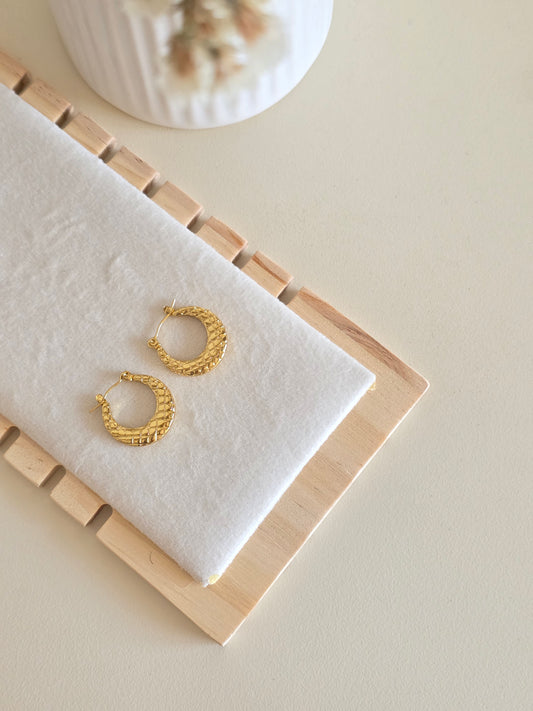 Textured Circle Hoop