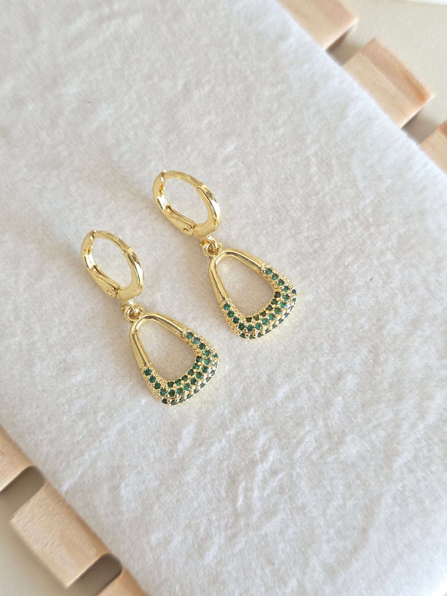 Green Drop Earring