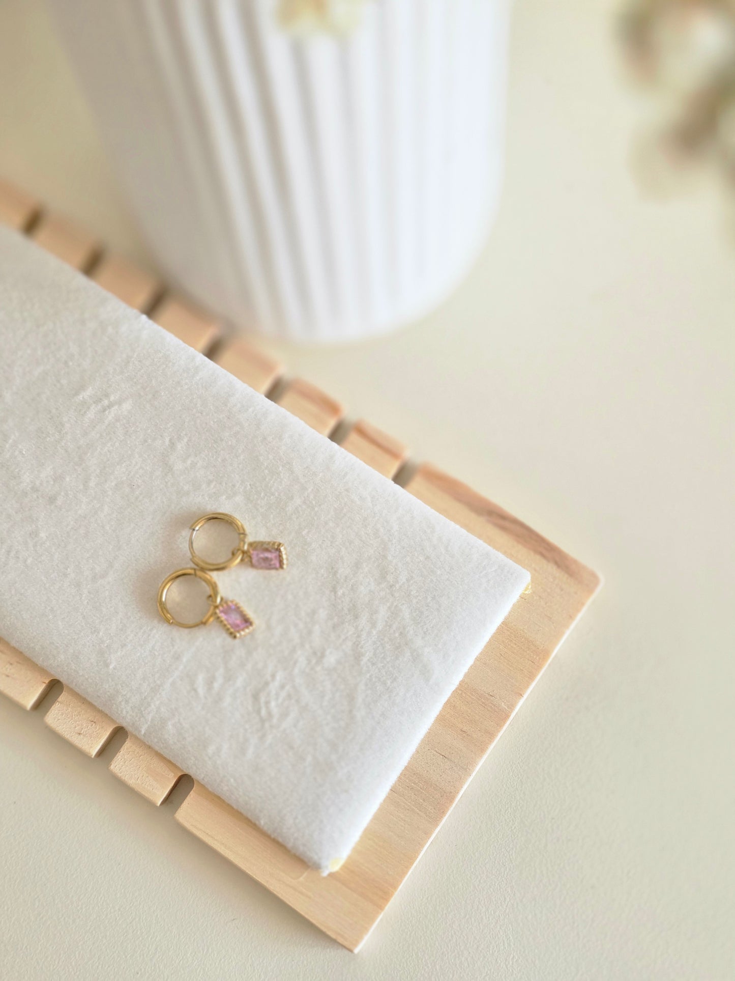 Pink Stone Earring