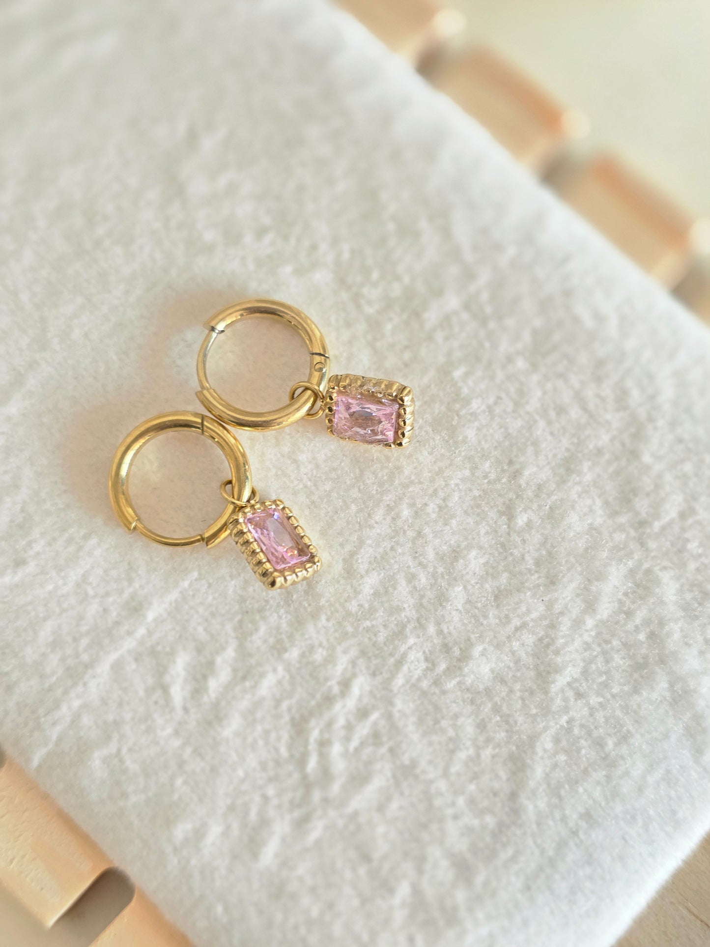 Pink Stone Earring