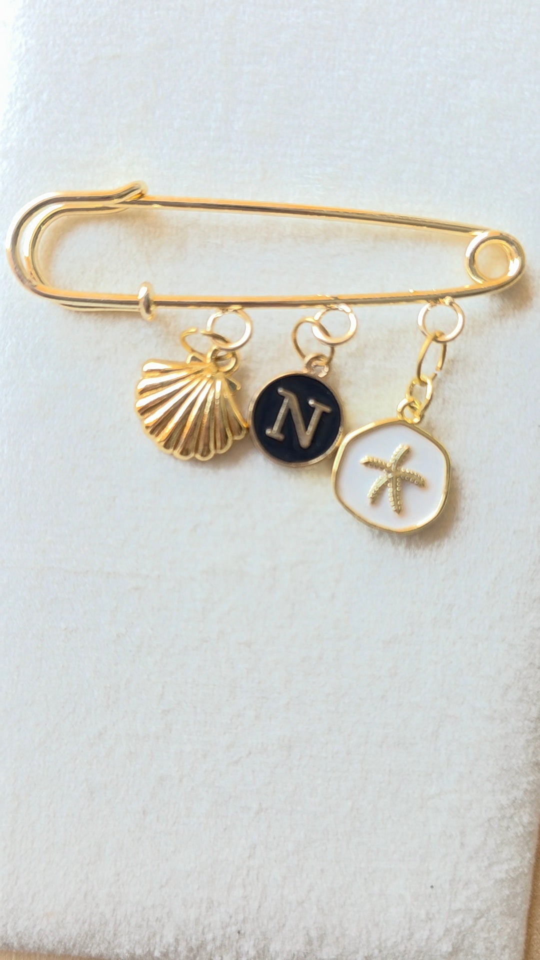 Initial Shell Brooch
