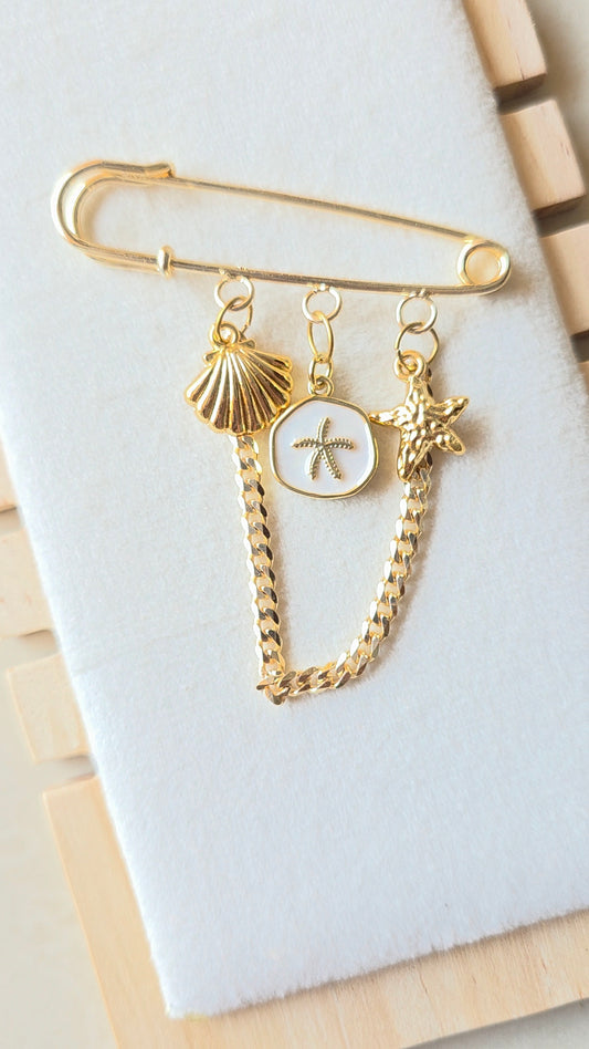 Shell Charm Brooch