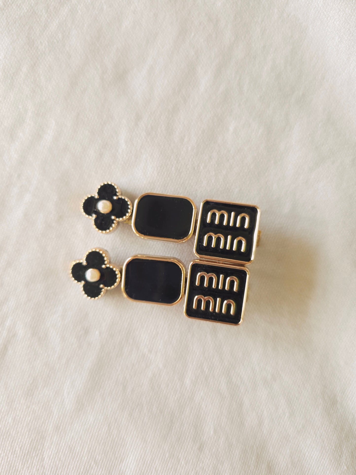Black Korean Hair Clips - Pair