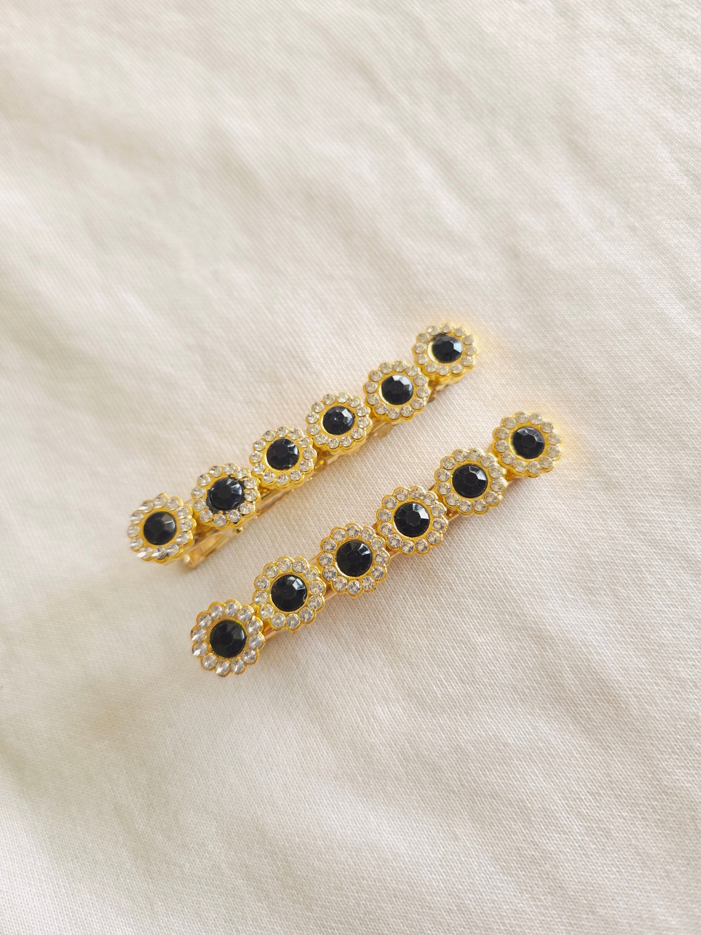 Black Korean Hair Clips - Pair