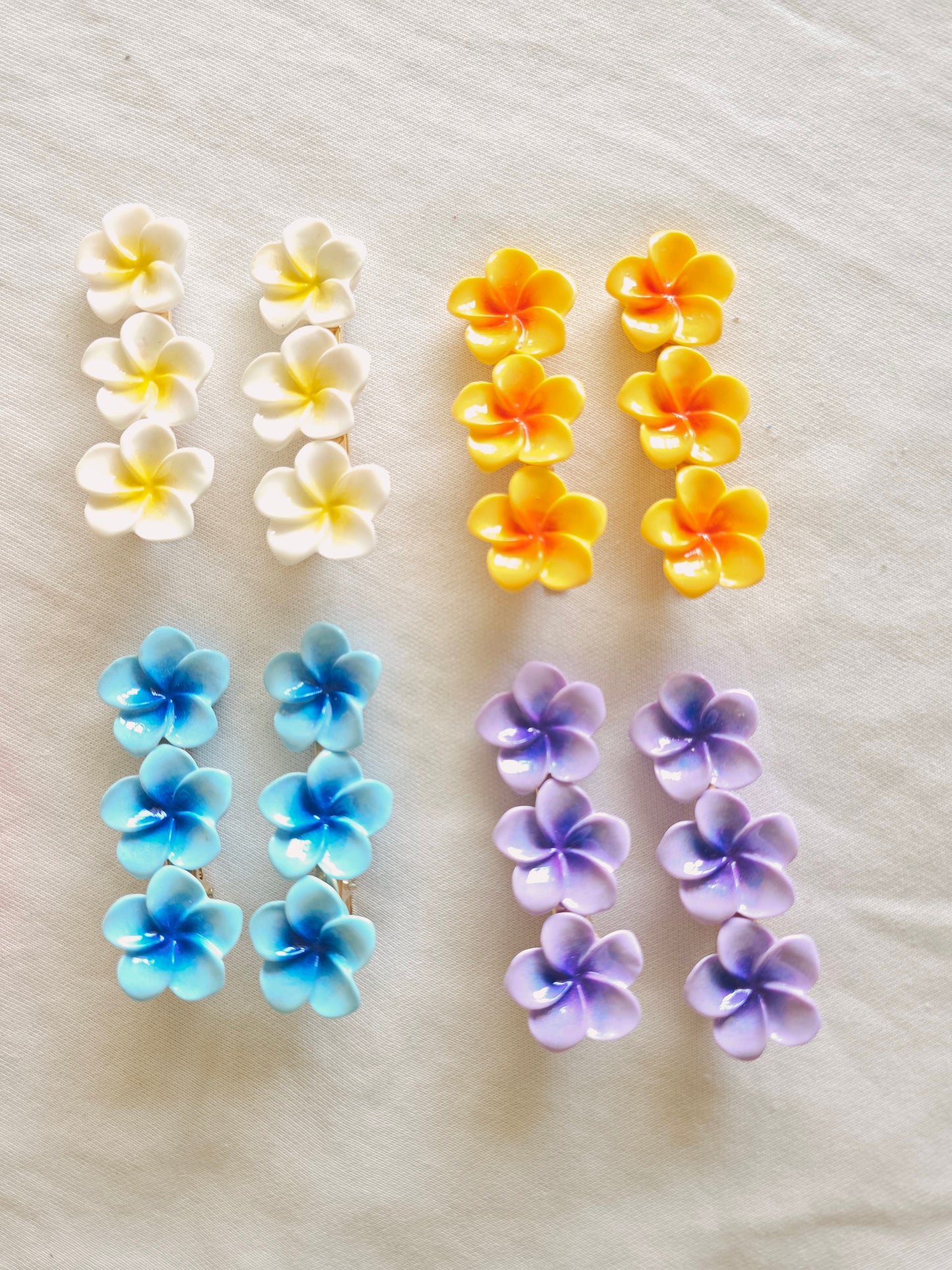 Flower Hair Clips -Pair