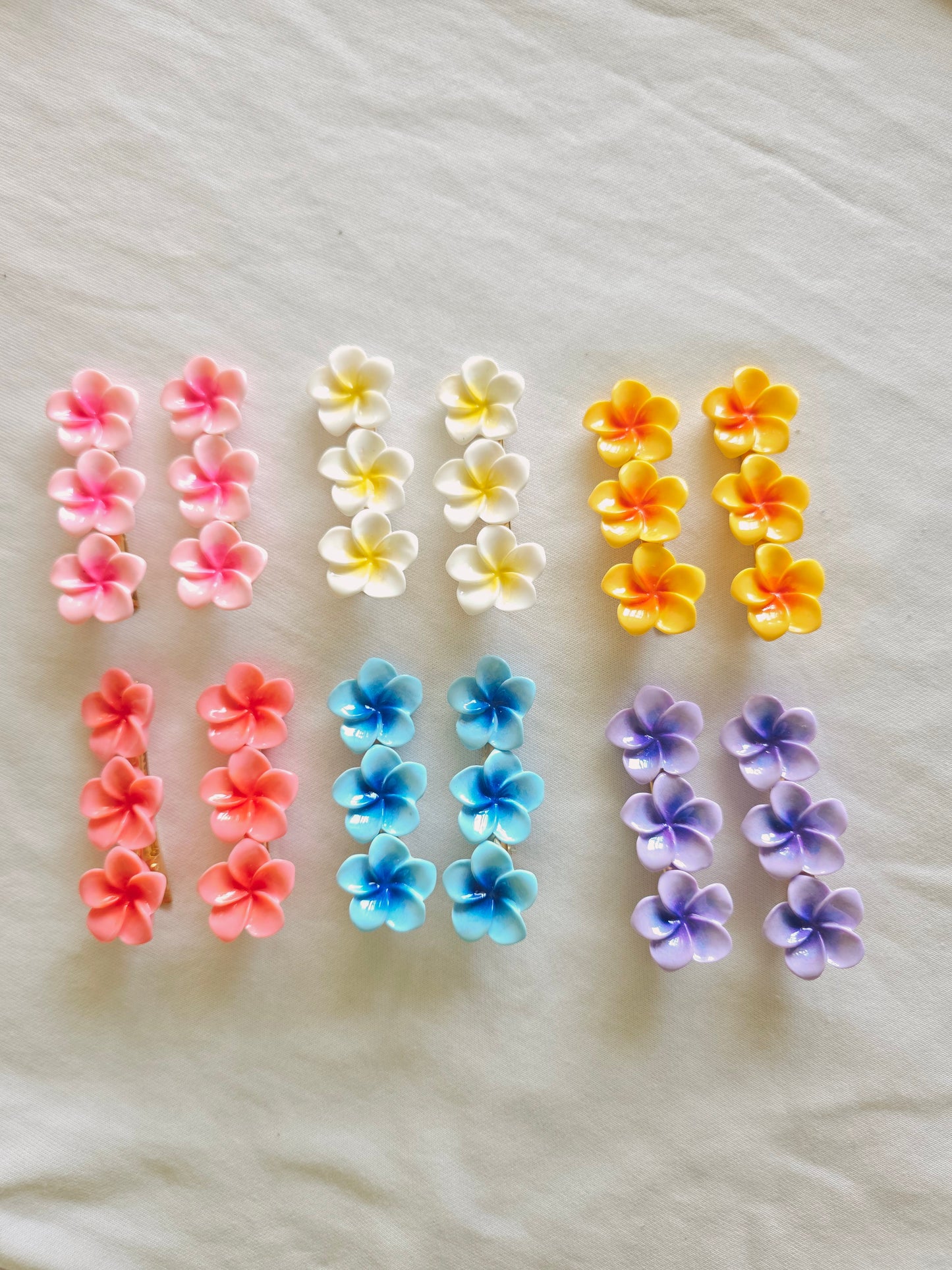 Flower Hair Clips -Pair
