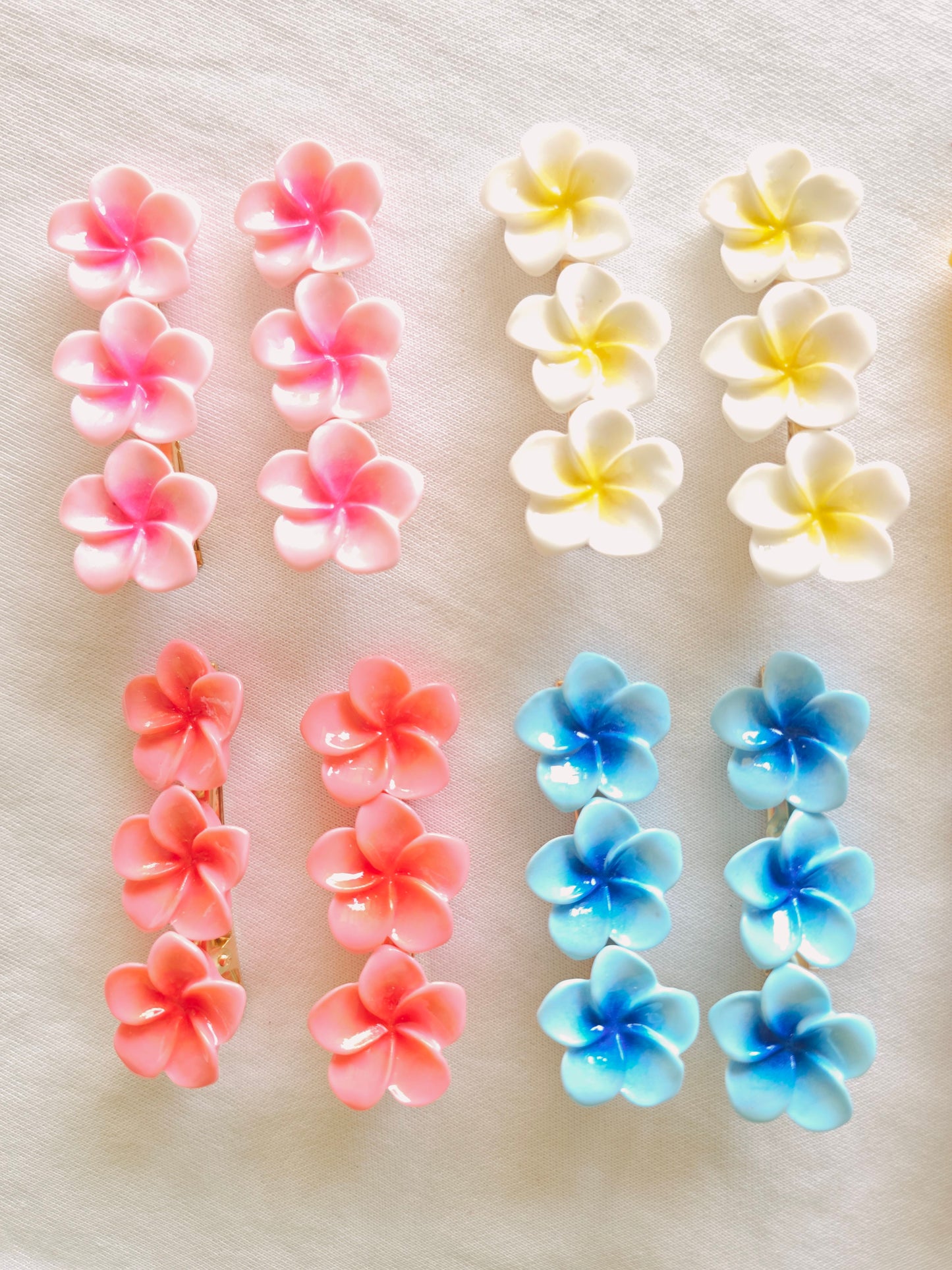 Flower Hair Clips -Pair