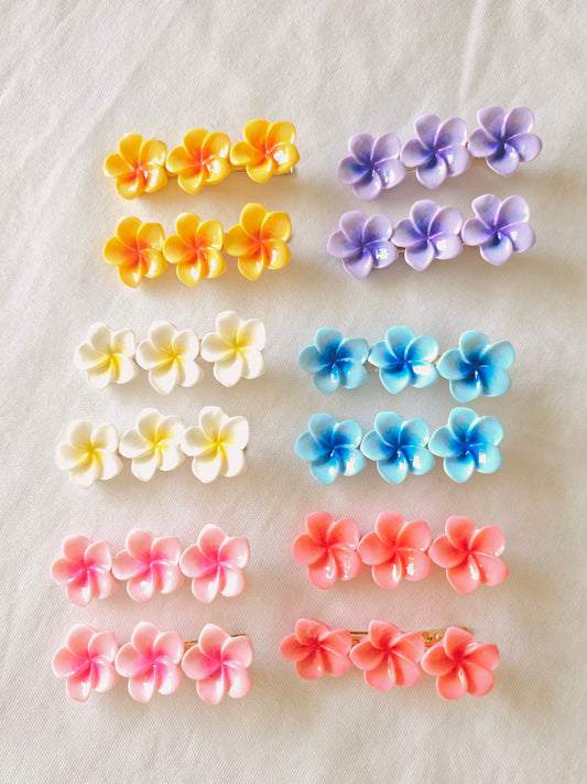 Flower Hair Clips -Pair